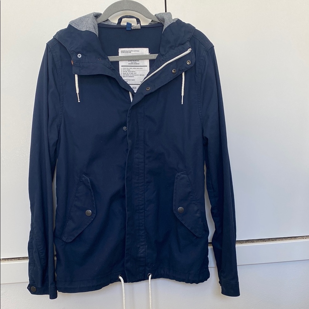 Navy Utility Field Jacket with Hood
